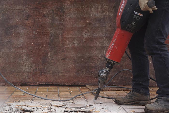 Stemmhammer im Einsatz